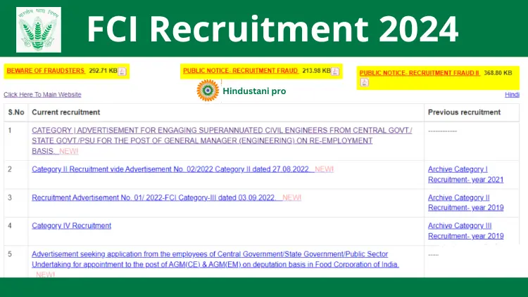 FCI Recruitment