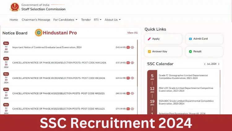 ssc recruitment 2024