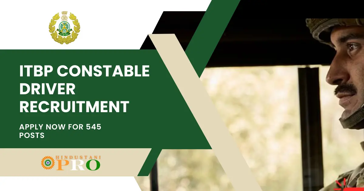 ITBP Constable Driver Recruitment 3