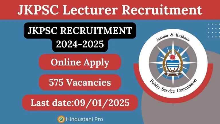 JKPSC Lecturer Recruitment