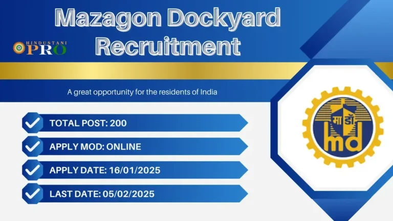 Mazagon Dockyard Recruitment