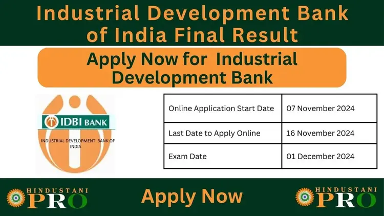 Industrial Development Bank of India Final Result